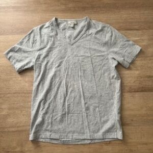 Faconnable V-Neck Tee Men's Size Medium - Light Gray (92% Cotton 8% Spandex)